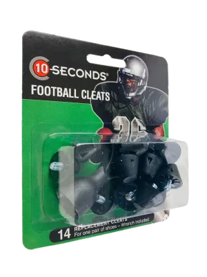 10 Seconds ® Football Cleats 1/2" | Black