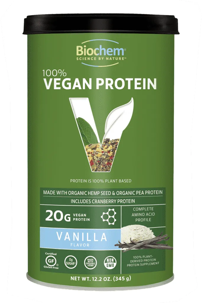 100% Vegan Protein Vanilla Flavor, 12.2 oz