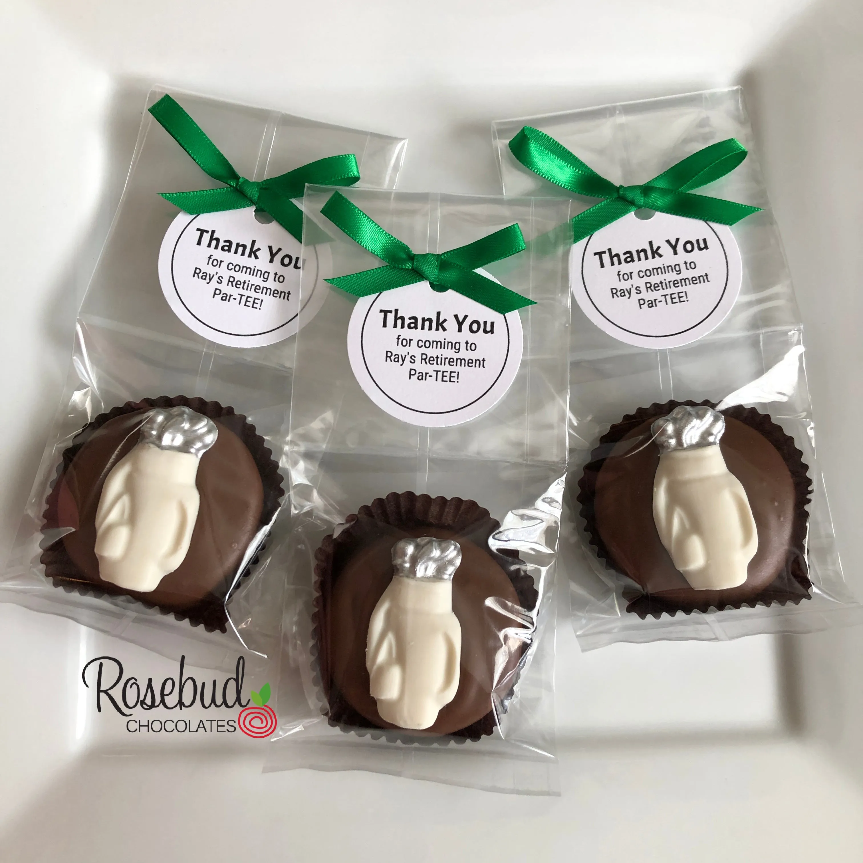 12 GOLF BALL BAG Chocolate Covered Oreo Cookie Party Favors Thank You Custom Tag