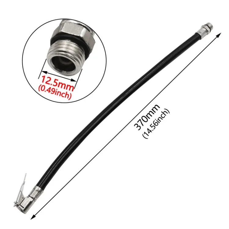 2 PCS Bicycle Car Tire Rubber Tube Pump Nozzle, Specification: 12.5mm Black