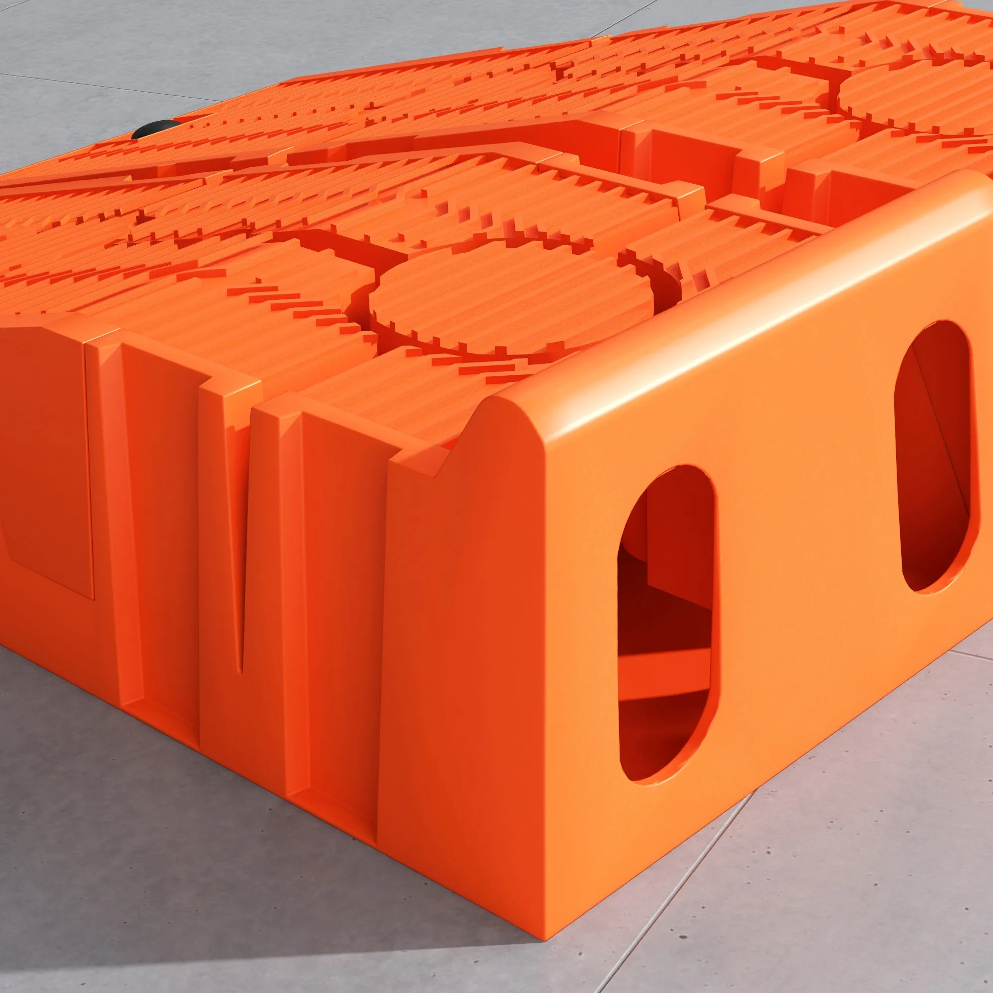 2.5 Ton Plastic Car Lifting Ramps Automotive Vehicle Garage, Orange