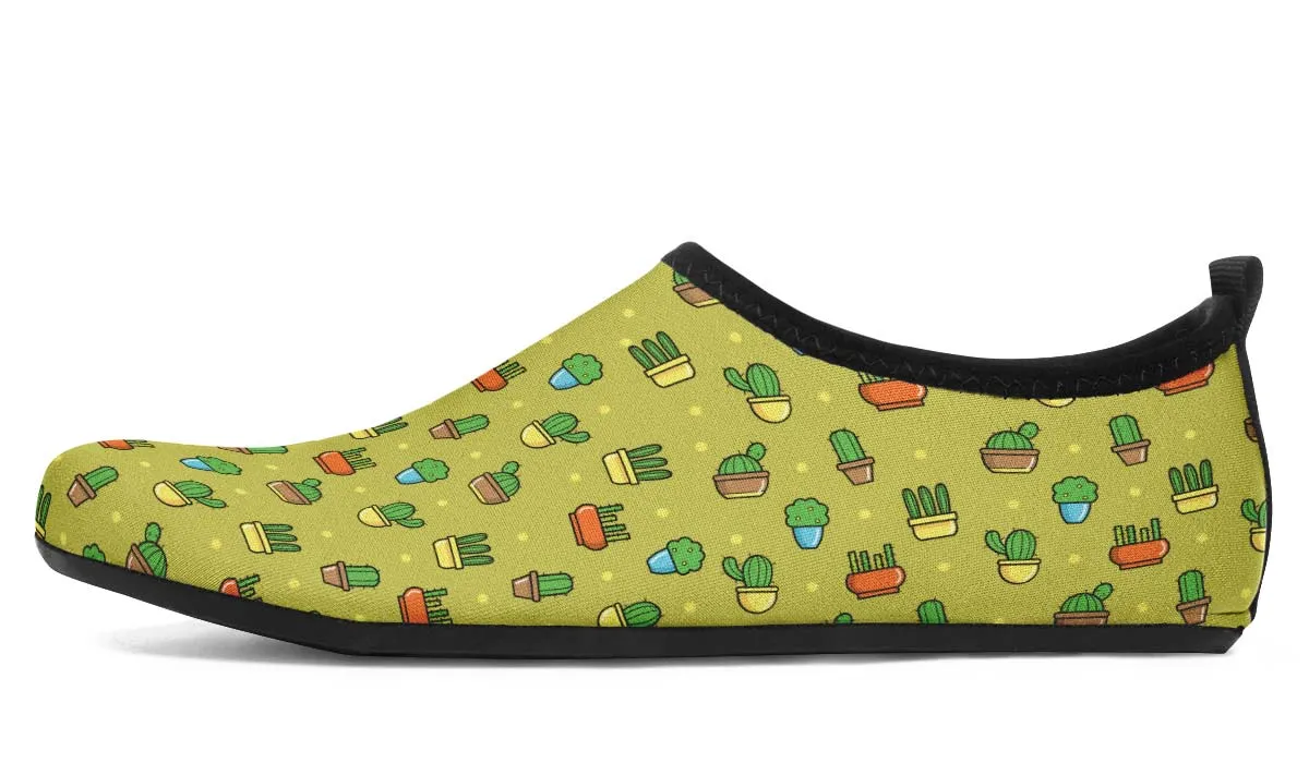 8 Bit Potted Plants Aqua Barefoot Shoes