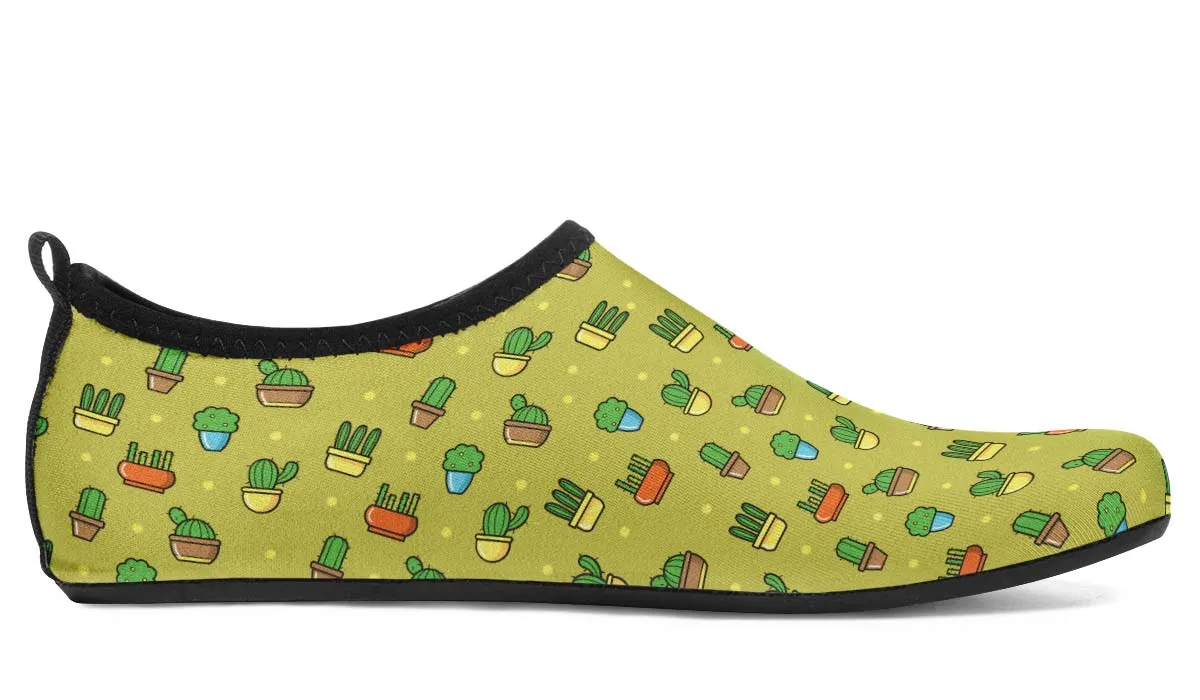 8 Bit Potted Plants Aqua Barefoot Shoes