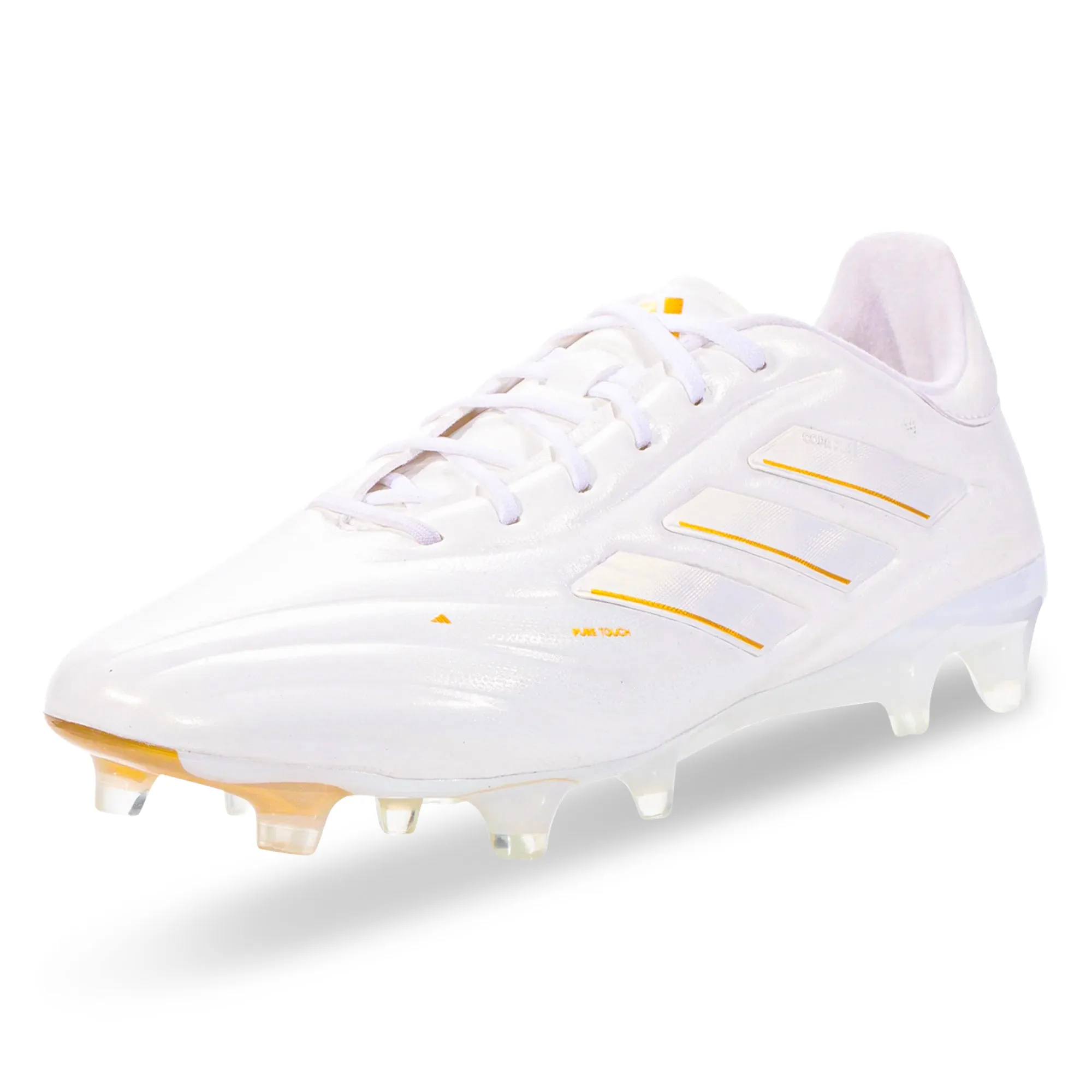 adidas Copa Pure 2 Elite FG Soccer Cleats (White/Metallic Gold)