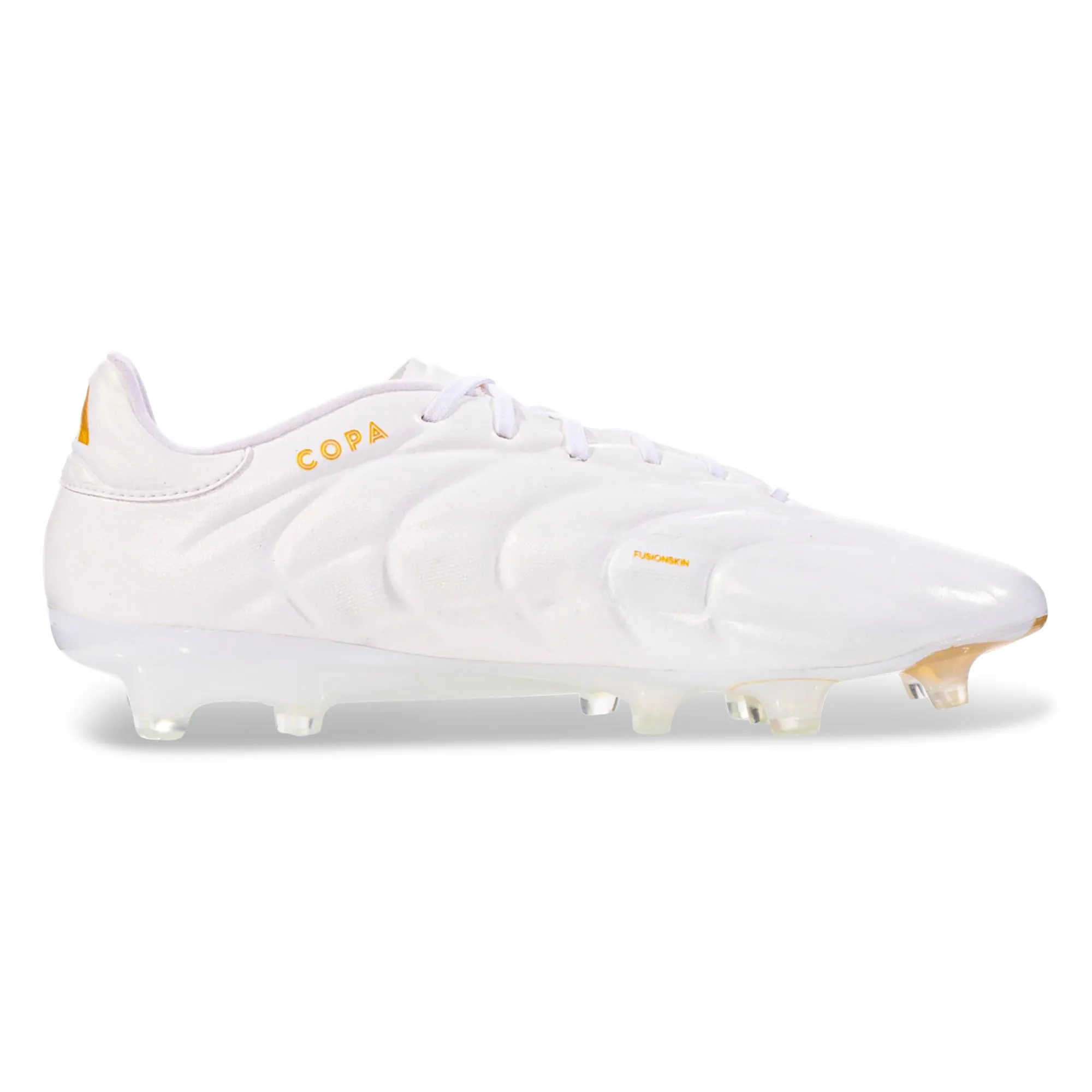 adidas Copa Pure 2 Elite FG Soccer Cleats (White/Metallic Gold)