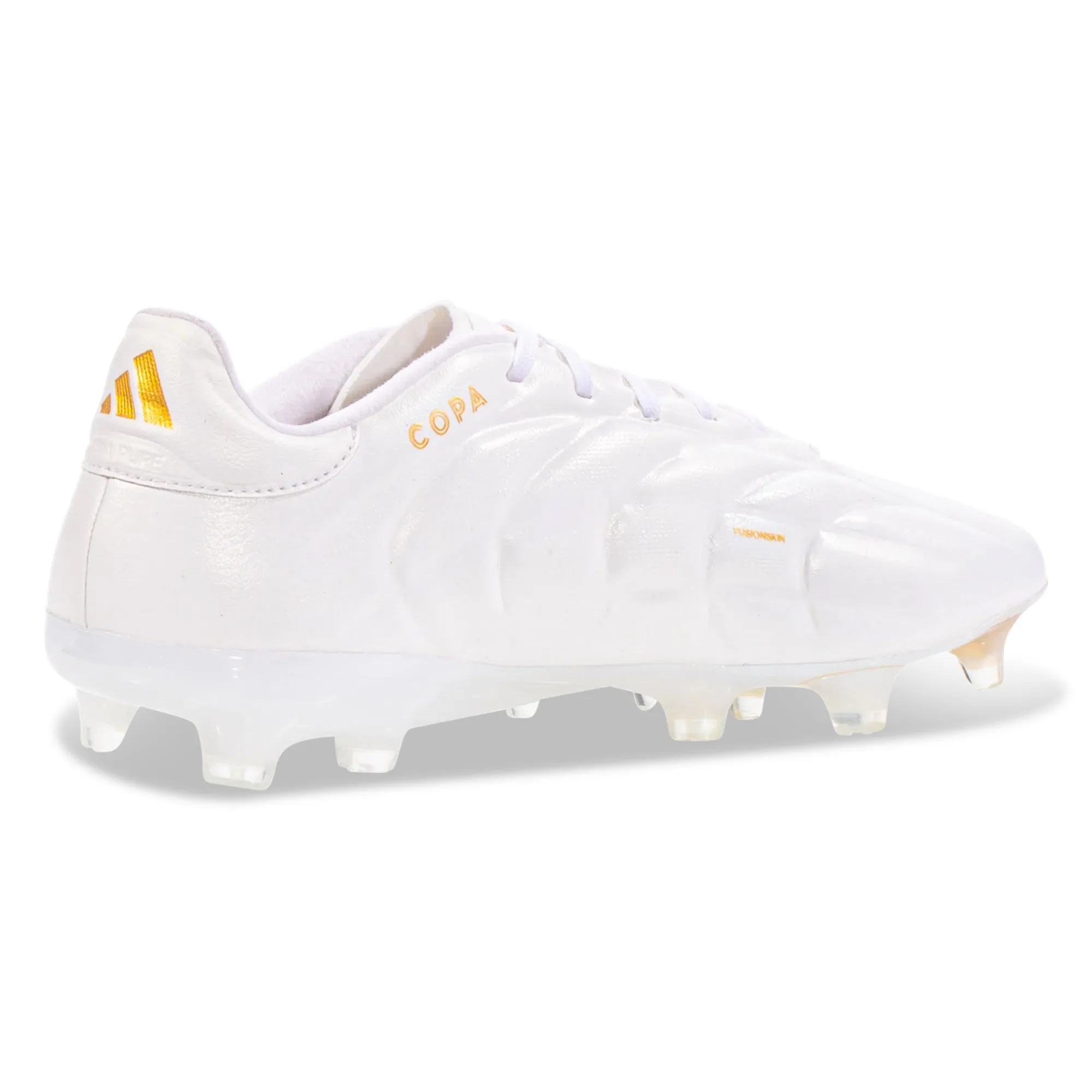 adidas Copa Pure 2 Elite FG Soccer Cleats (White/Metallic Gold)