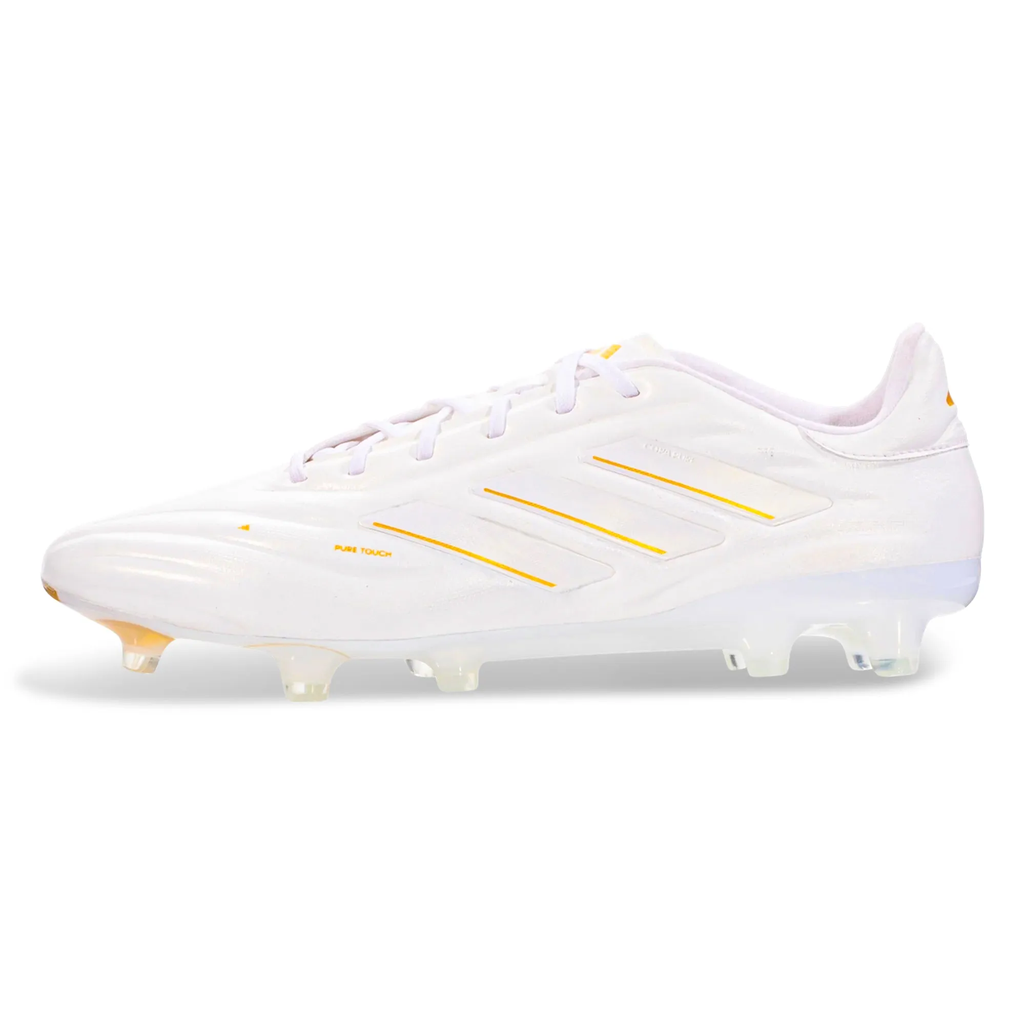 adidas Copa Pure 2 Elite FG Soccer Cleats (White/Metallic Gold)