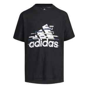 Adidas Kids Black/Blue T-Shirt