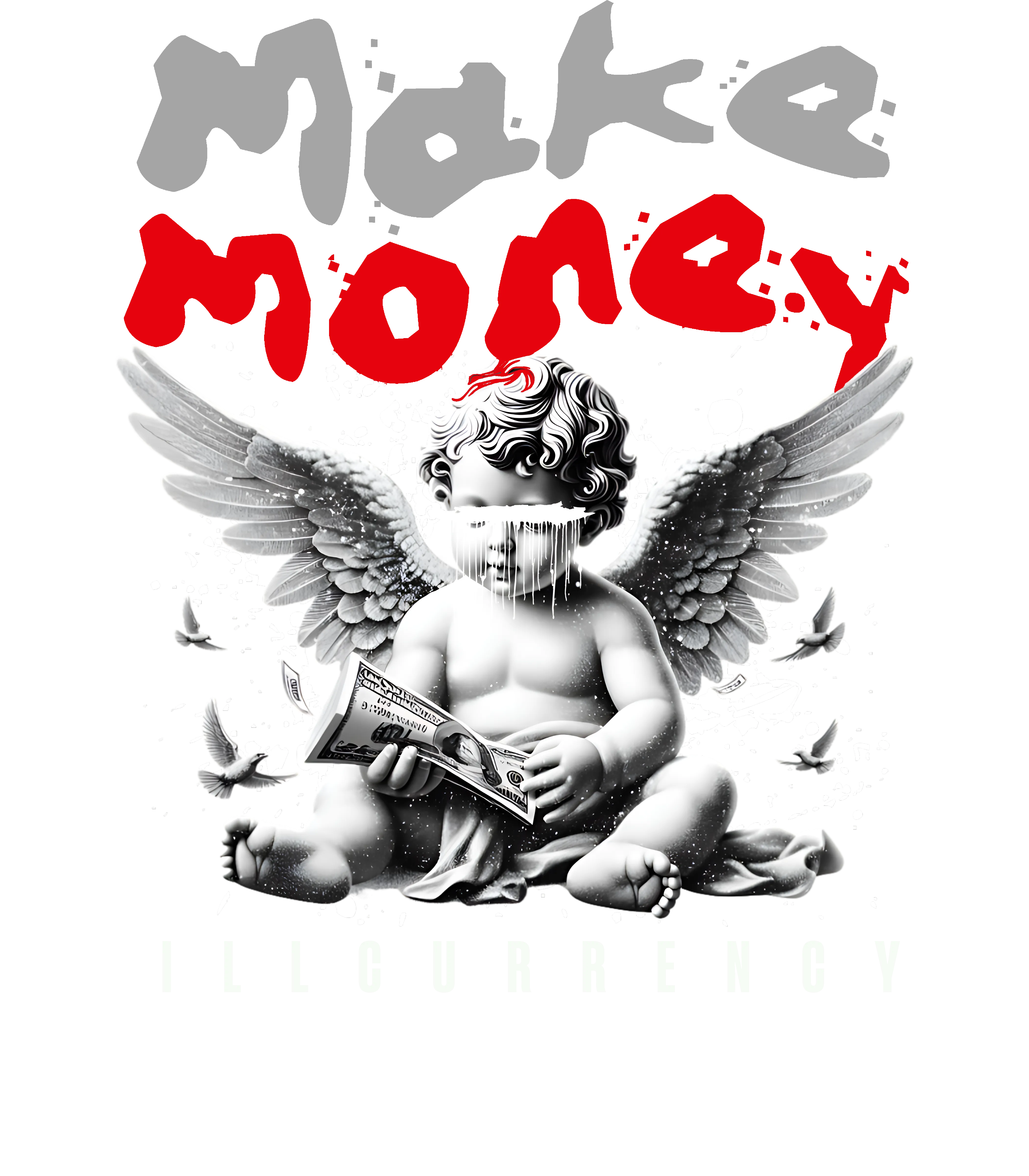 Air Jordan 3 Black Cement Black T-Shirt (Make Money)| illcurrency