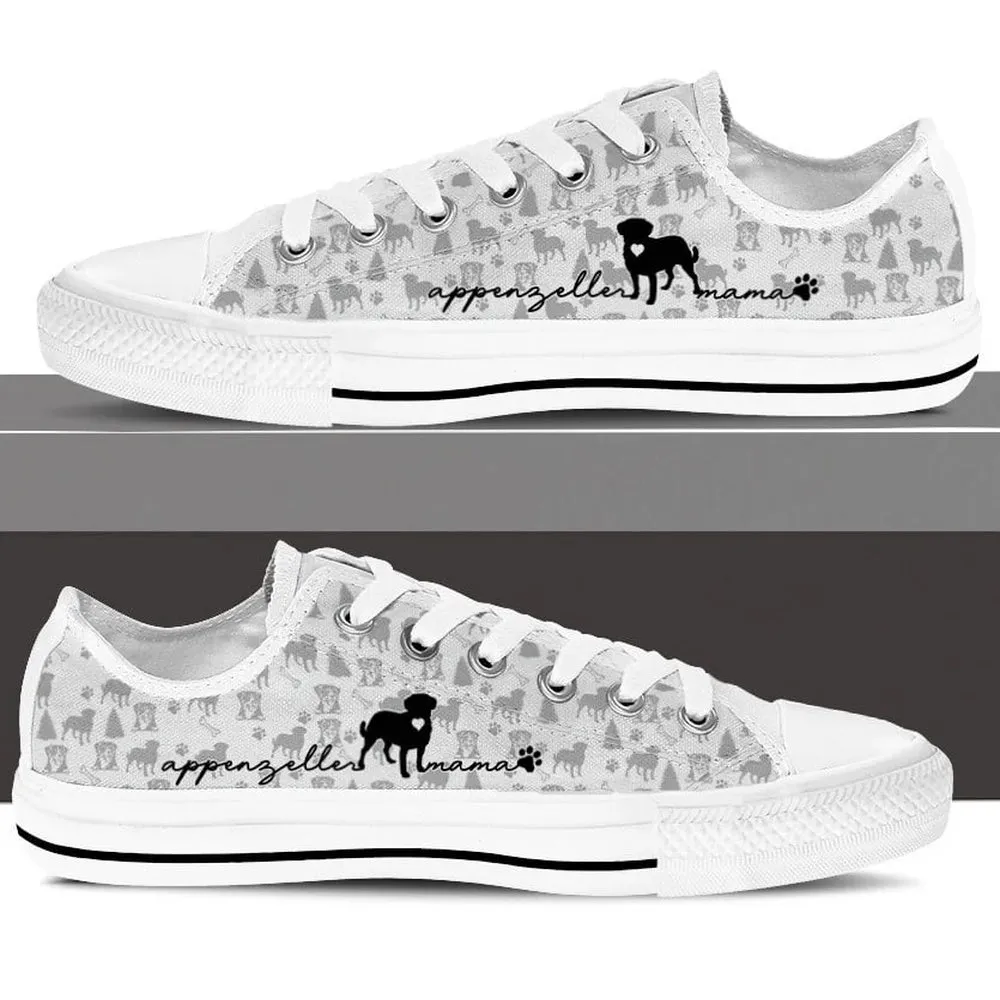 Appenzeller Sennenhund Low Top Shoes, Dog Printed Shoes, Canvas Shoes For Men, Women