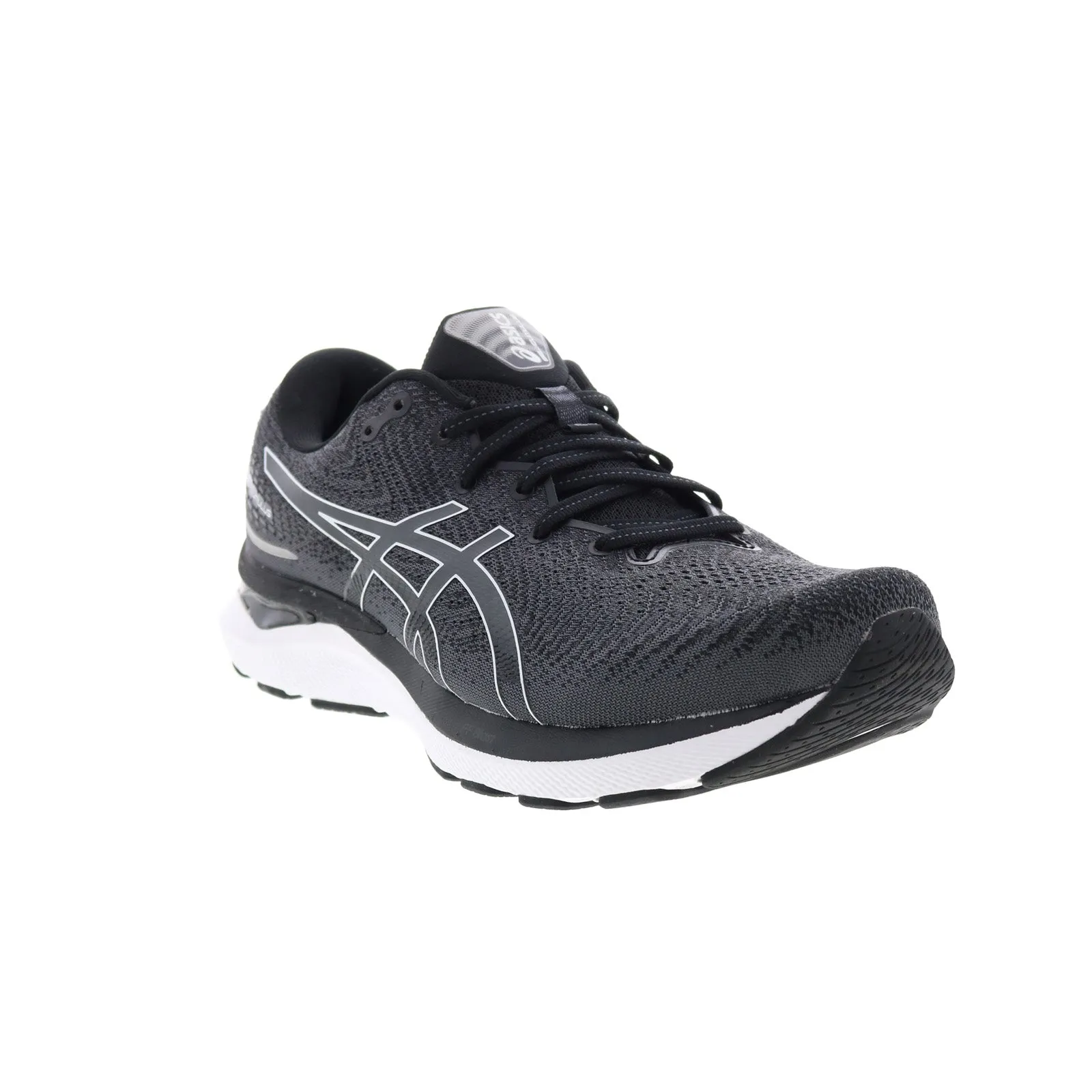 Asics Gel-Cumulus 24 Mens Black Leather Extra Wide Athletic Running Shoes