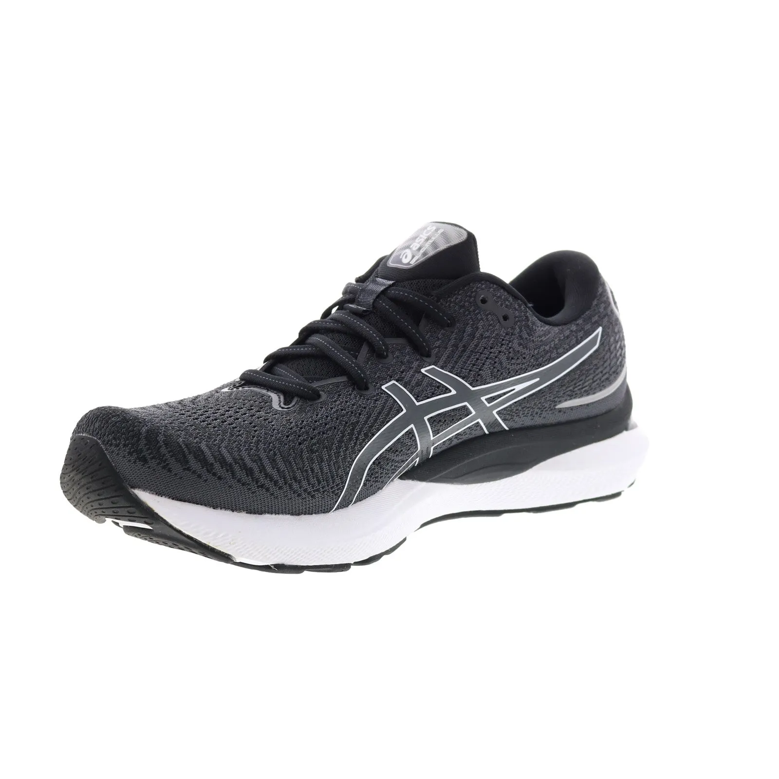 Asics Gel-Cumulus 24 Mens Black Leather Extra Wide Athletic Running Shoes