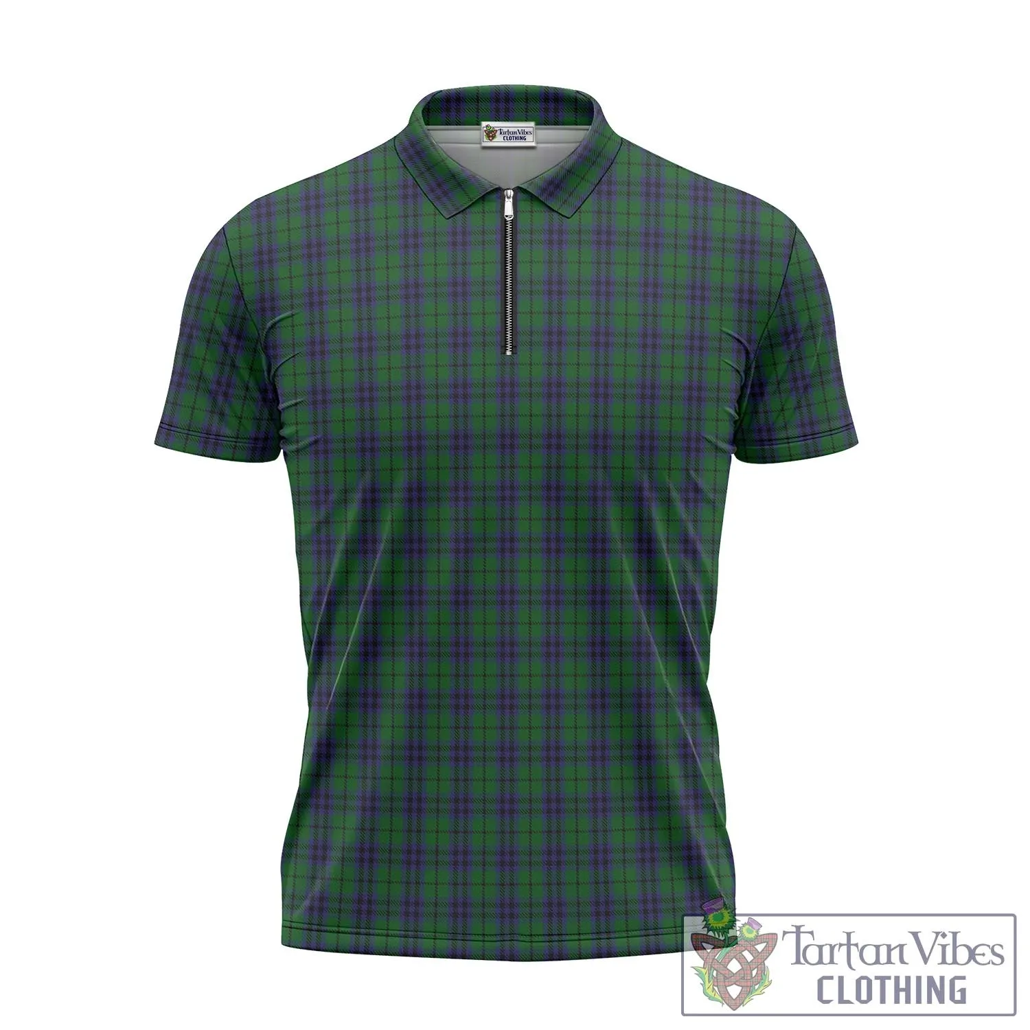 Austin Tartan Zipper Polo Shirt