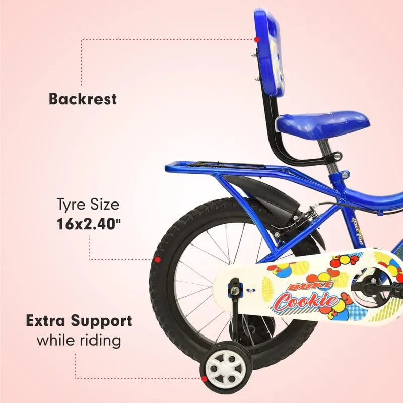 Avon Buke Cookie 16T Kids Bicycles for Girls | Frame Size:10.5 | Wheel Size:16â€ inch | Rigid Fork and Caliper Brake Ideal for Girls Between 4-6 Yrs (Glossy Spinel Blue)