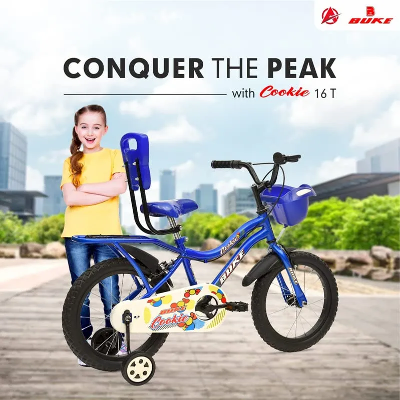 Avon Buke Cookie 16T Kids Bicycles for Girls | Frame Size:10.5 | Wheel Size:16â€ inch | Rigid Fork and Caliper Brake Ideal for Girls Between 4-6 Yrs (Glossy Spinel Blue)