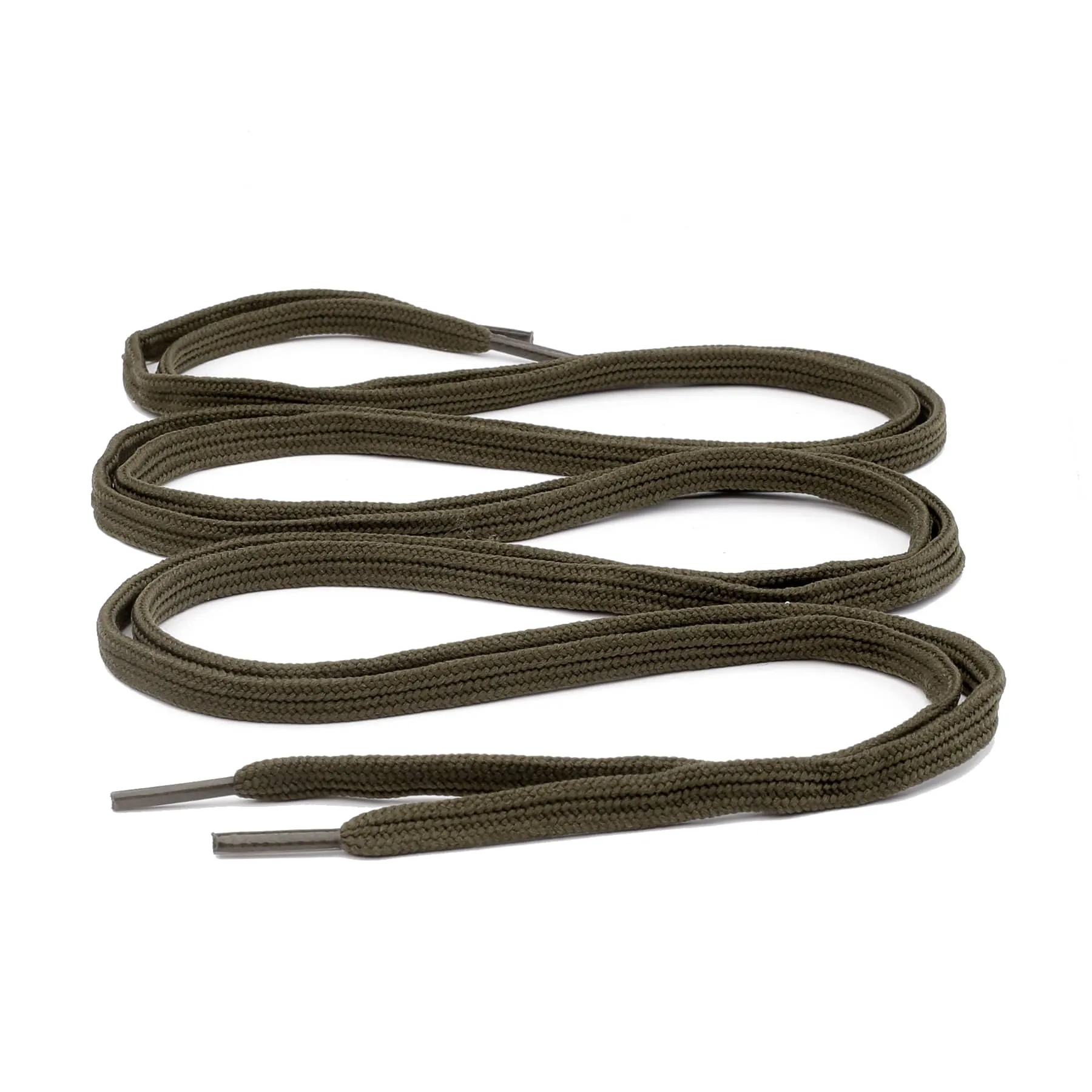 Bacca Bucci Sneaker Shoe Laces | Flat | Black-Olive