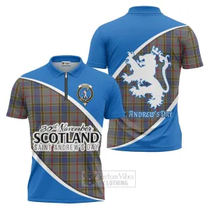 Balfour Family Crest Tartan Zipper Polo Shirt Celebrate Saint Andrew's Day in Style