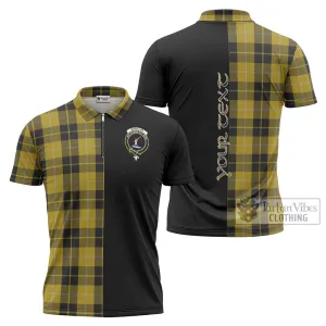 Barclay Dress Tartan Zipper Polo Shirt with Family Crest and Half Of Me Style