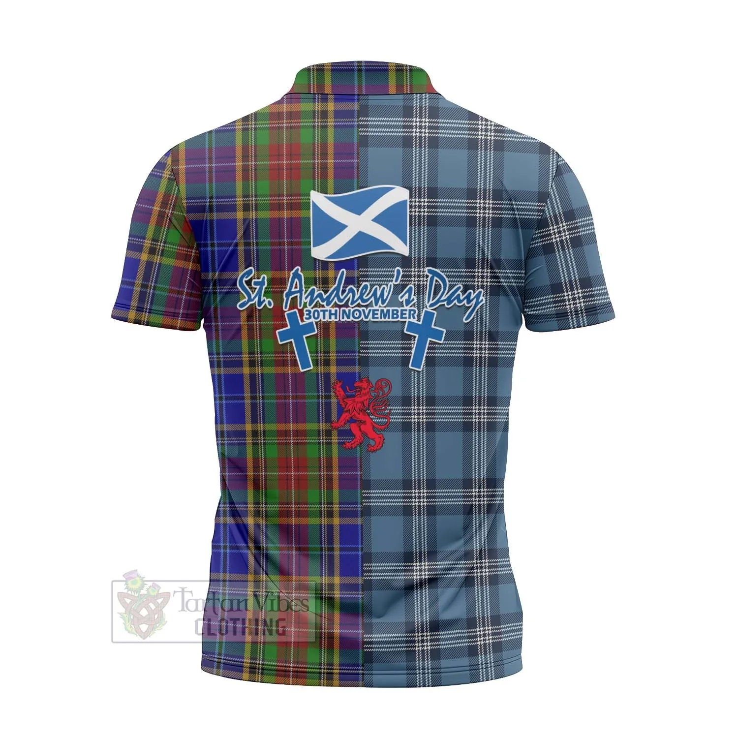 Beattie (Beatty) Tartan Zipper Polo Shirt Happy St. Andrew's Day Half Tartan Style