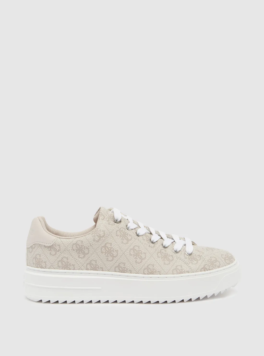 Beige Logo Denesa Chunky Low-Top Sneakers