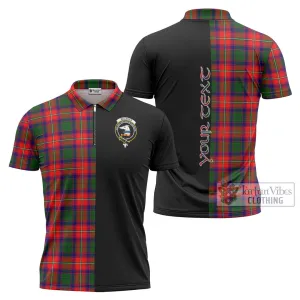 Belshes Tartan Zipper Polo Shirt with Family Crest and Half Of Me Style