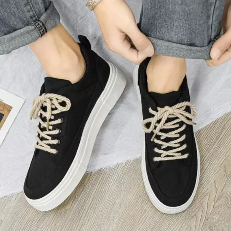 binfenxie  -  Free Shipping Men Shoes Black Vulcanized Sneakers Boys Cheap Flat Comfortable Shoe for Men Spring and Summer Mans Sneakers