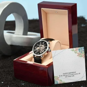 Birthday Men's Openwork Watch