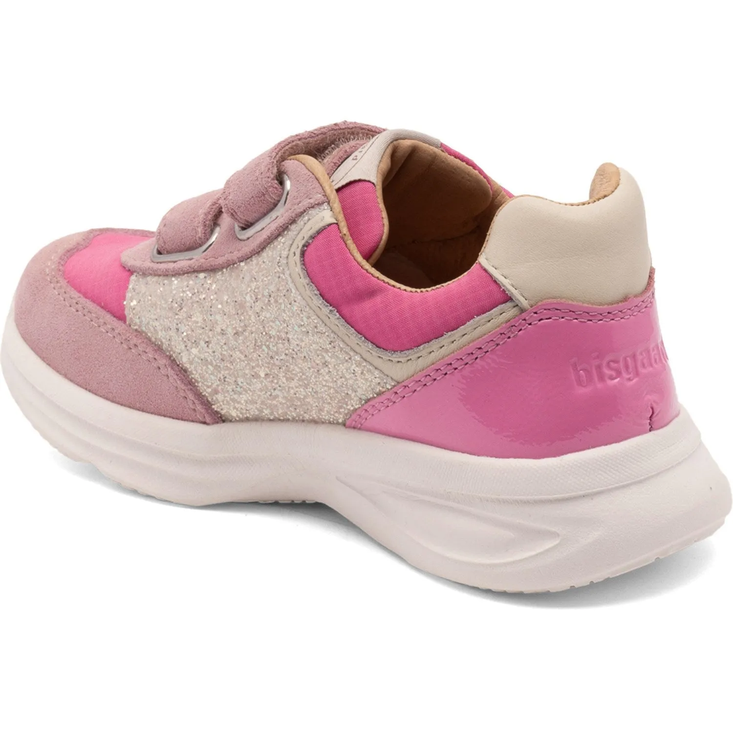 Bisgaard Blush Glitter Yuki Glitter Velcro Shoe