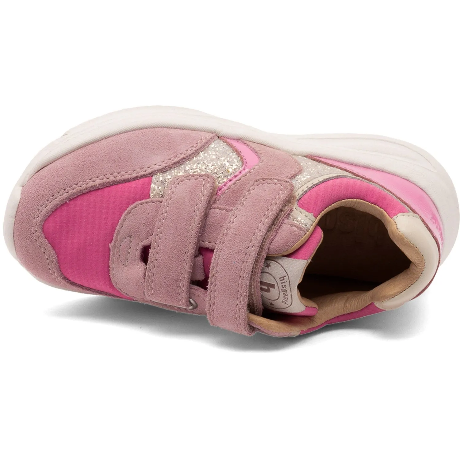 Bisgaard Blush Glitter Yuki Glitter Velcro Shoe