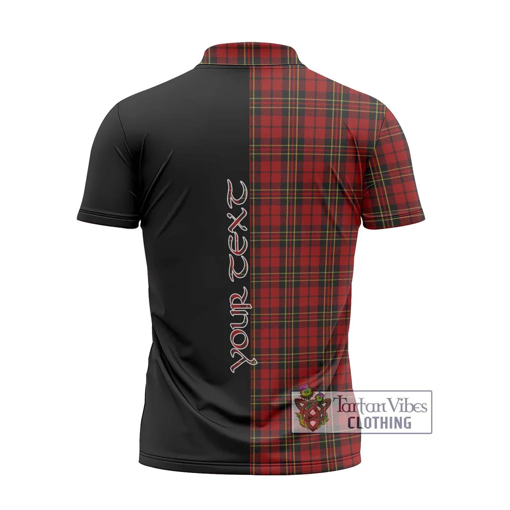 Brodie Tartan Zipper Polo Shirt with Family Crest and Half Of Me Style