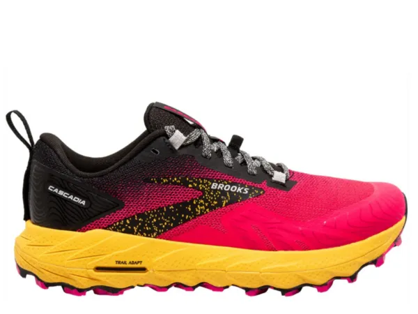 Brooks Cascadia 17 Ladies Trail Running Shoe (Diva Pink/Black/Lemon Chrome)