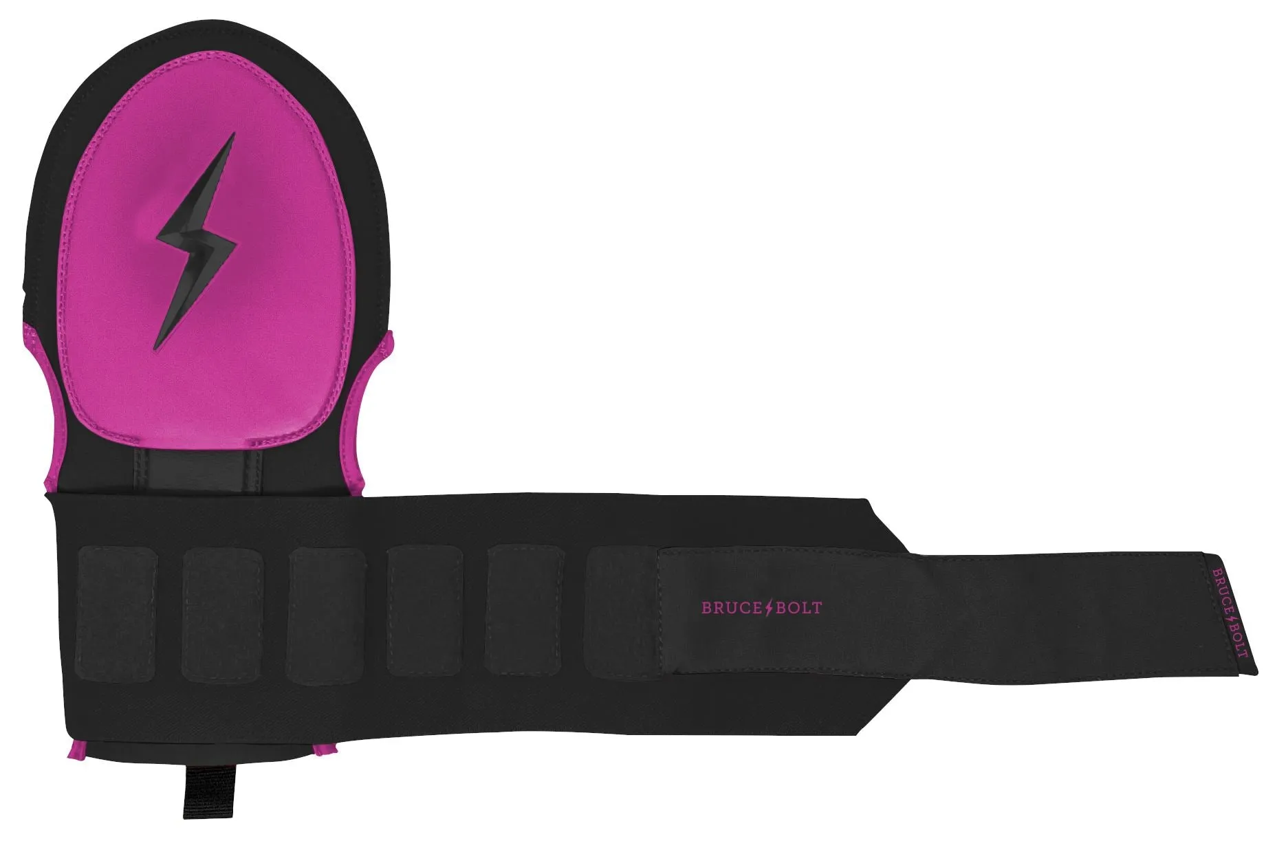 BRUCE BOLT Creator Series Sliding Mitt - BLACK W/ HOT PINK