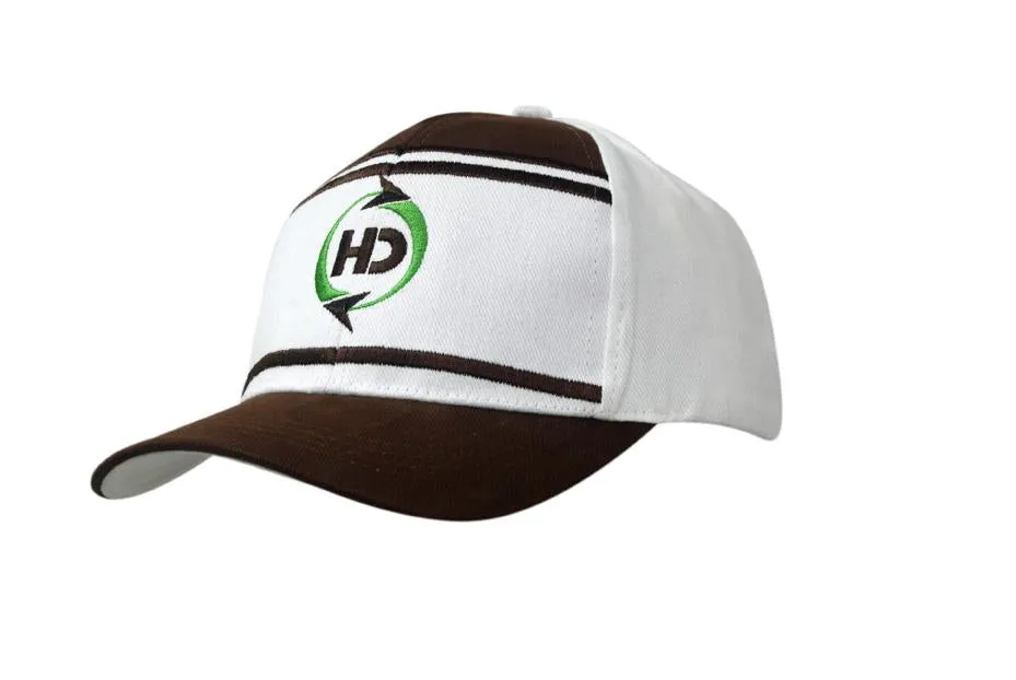 BRUSHED HEAVY COTTON CAP WITH CROWN FABRIC INSERTS