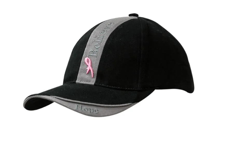 BRUSHED HEAVY COTTON CAP WITH CROWN INSERT & PEAK INDENT