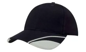 BRUSHED HEAVY COTTON CAP WITH MESH INSERTS ON PEAK