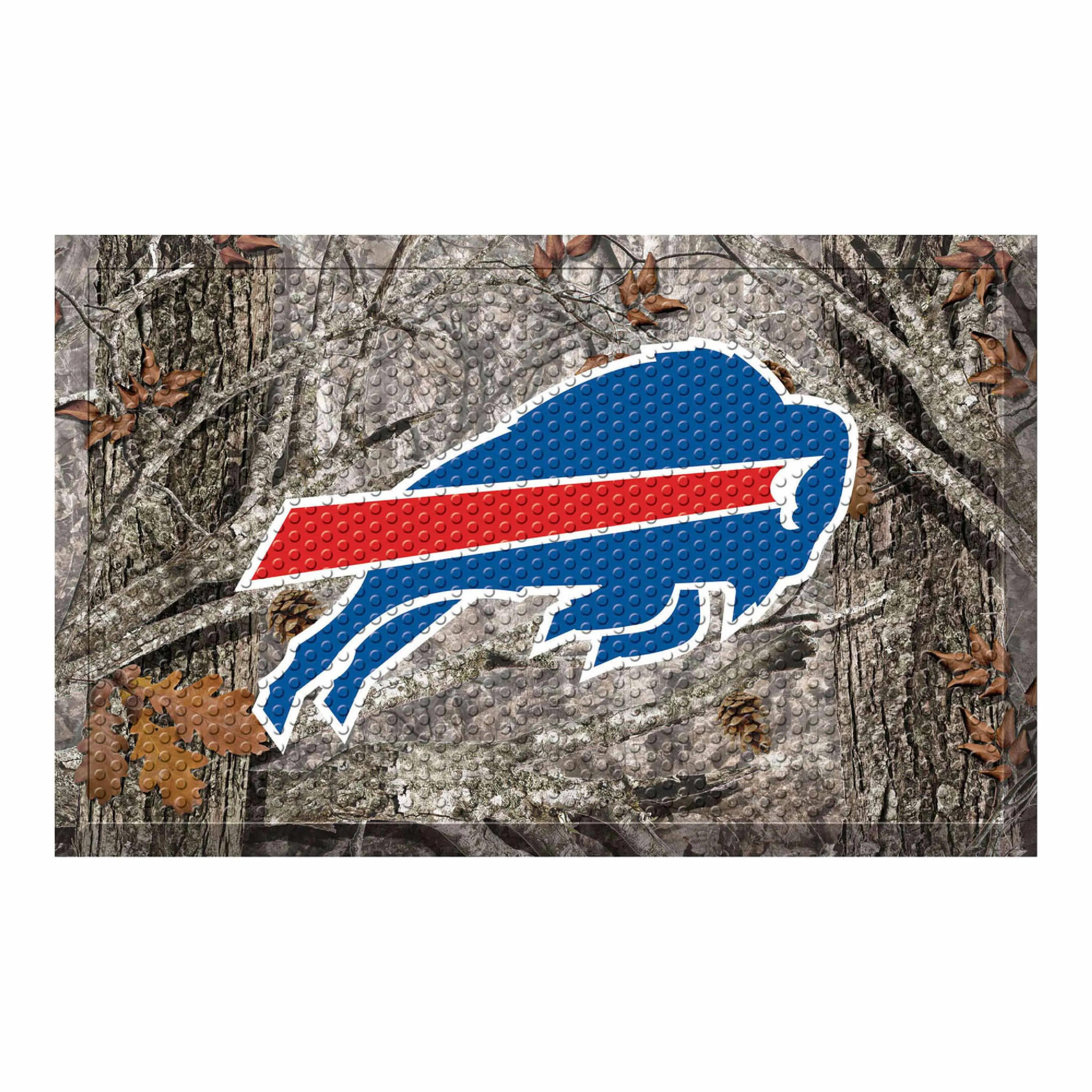 Buffalo Bills Rubber Scraper Door Mat Camo