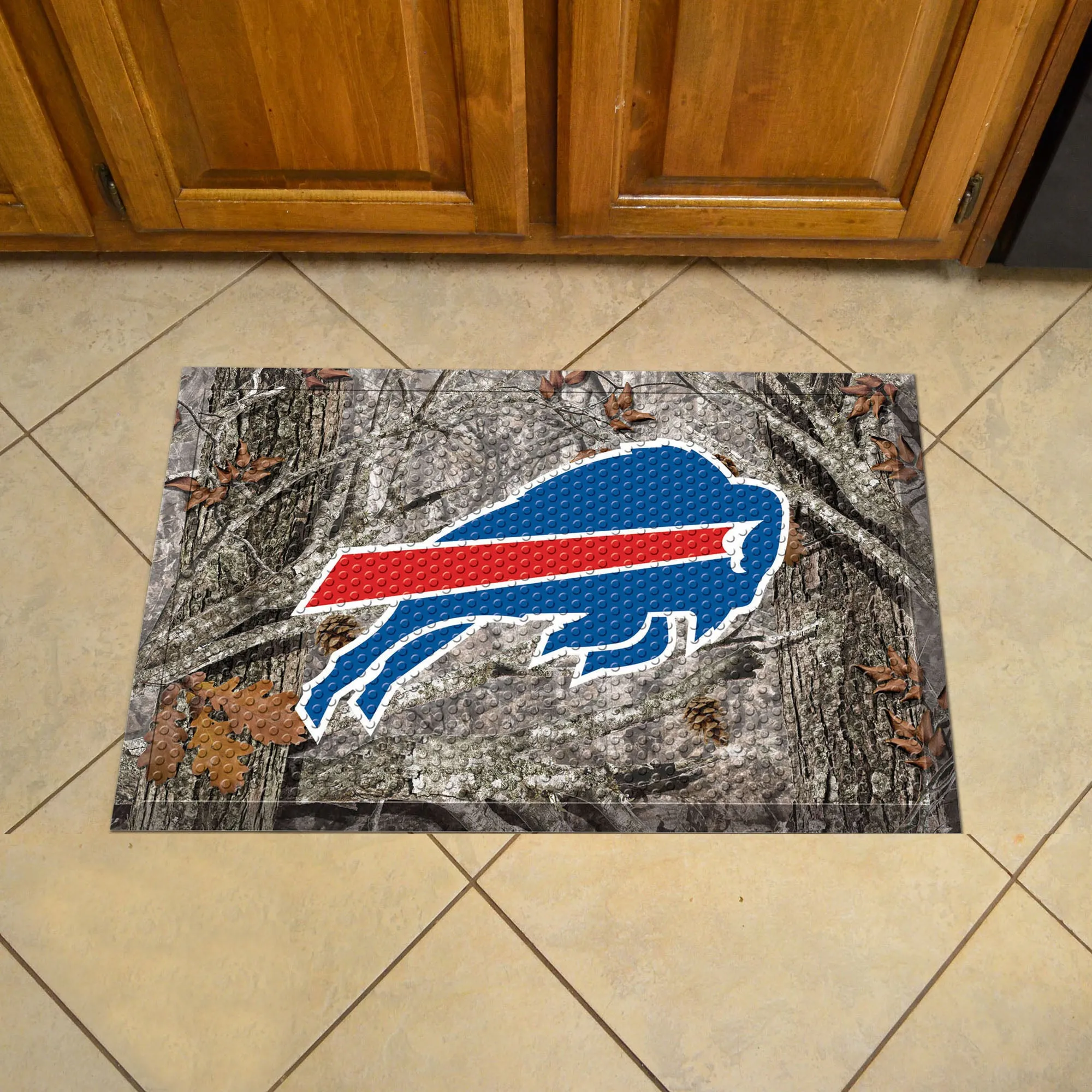 Buffalo Bills Rubber Scraper Door Mat Camo