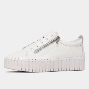 Bump White Patent Leather Sneakers