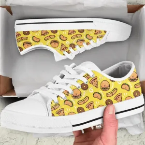 Burger Low Top Shoes, Low Top Sneaker, Low Top Canvas Shoes