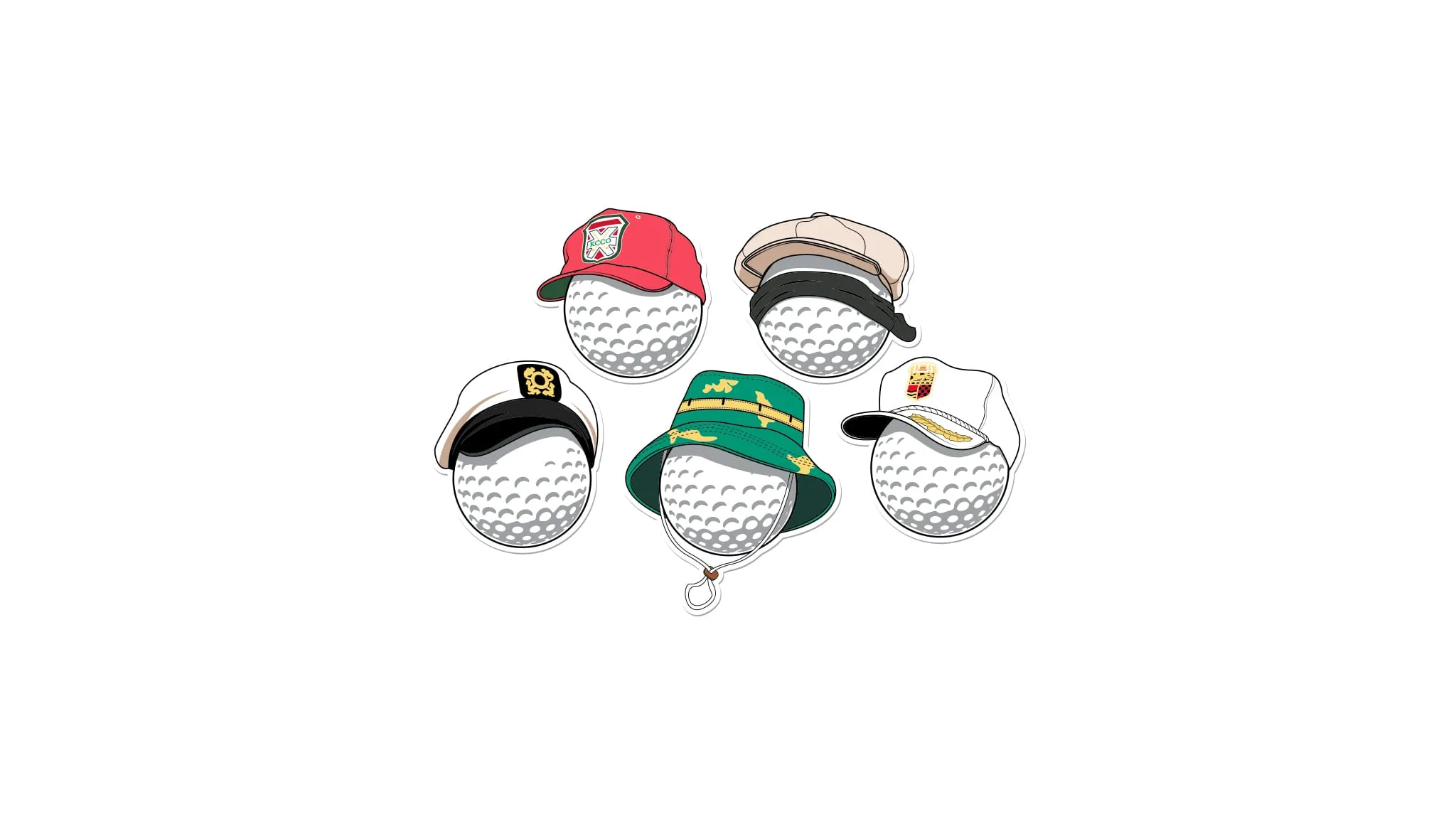 Caddyshack Balls Sticker 5-Pack