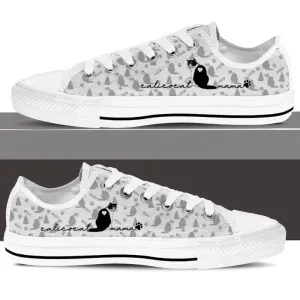 Calico Cat Low Top Shoes Stylish And Trendy Footwear For All Occasions, Cat Canvas Shoes