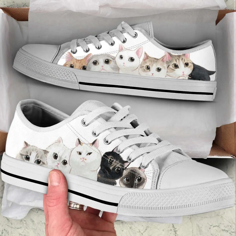 Cat Lover Shoes Collect Low Top Shoes Canvas Shoes Print Lowtop, Cat Canvas Shoes