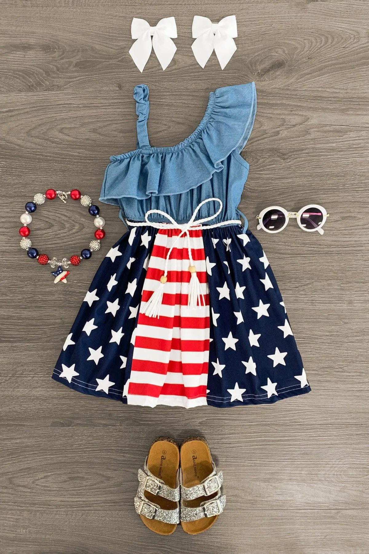 Chambray American Flag Dress