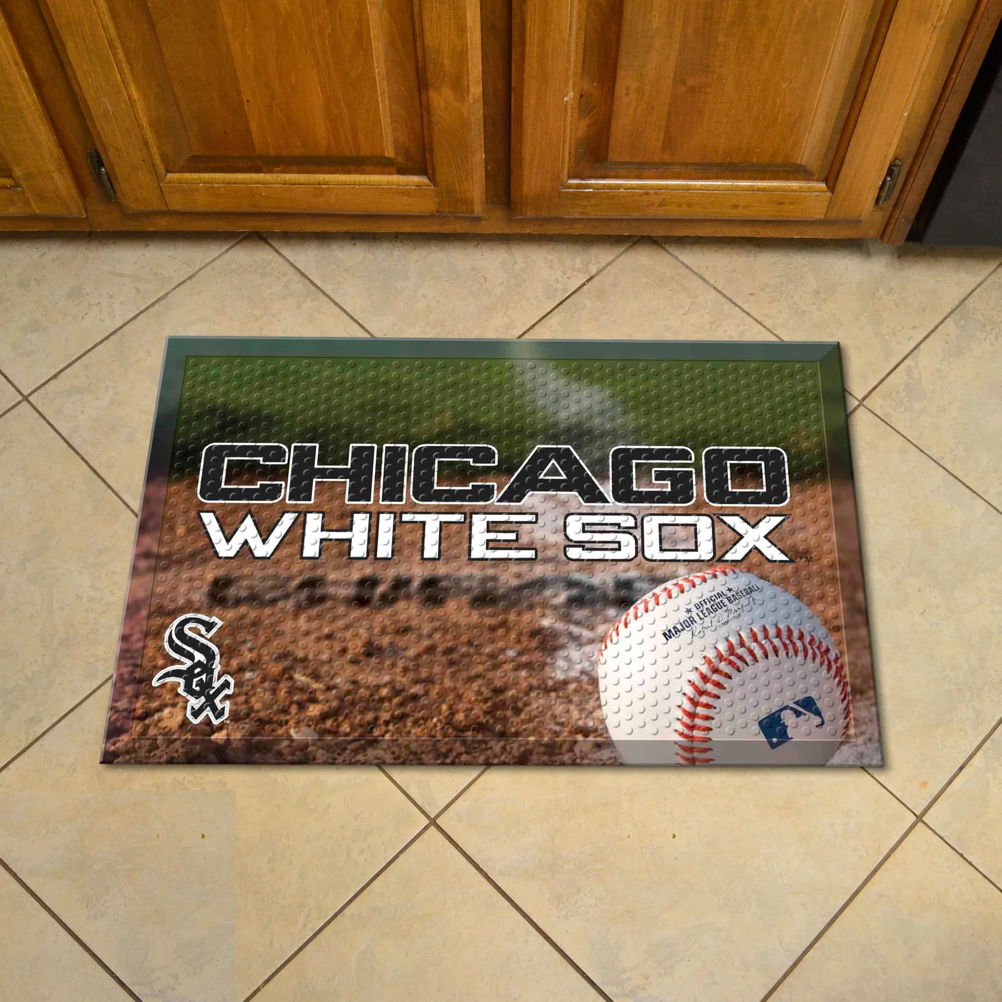 Chicago White Sox Rubber Scraper Door Mat