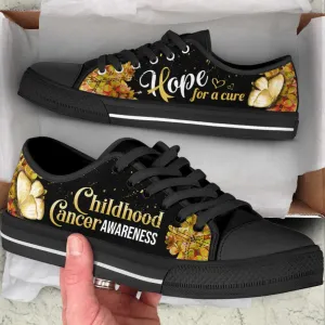 Childhood Cancer Shoes Hope For A Cure Low Top Shoes Canvas Shoes, Best Canvas Shoes, Low Top Sneaker