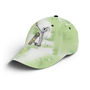 Chiptshirts-Casquette De Golf Performance Vert et Blanc-Motifs Golfeur-Cadeau Original Pour Fans De Golf - CTS10062235