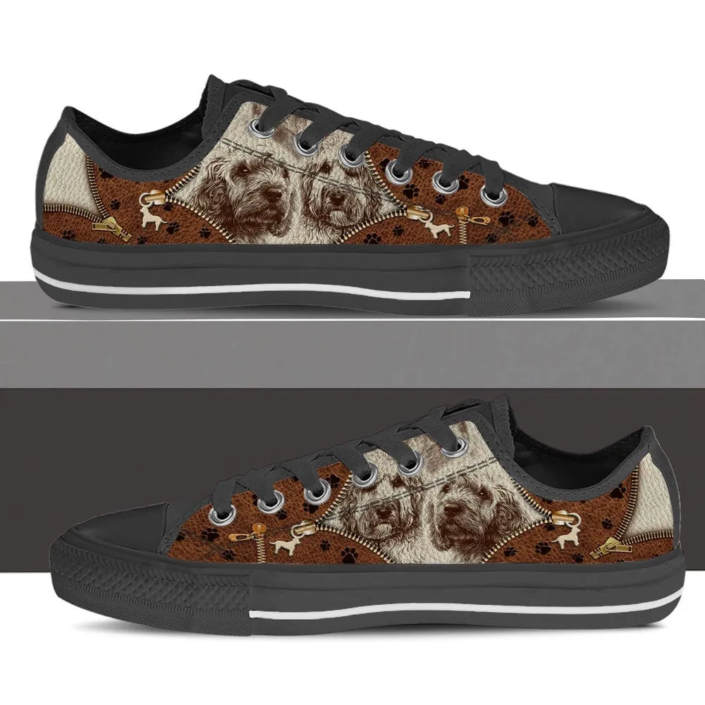 Cockapoo Low Top Shoes - Low Top Sneaker - Dog Walking Shoes Men Women, Dog Printed Shoes, Canvas Shoes For Men, Women