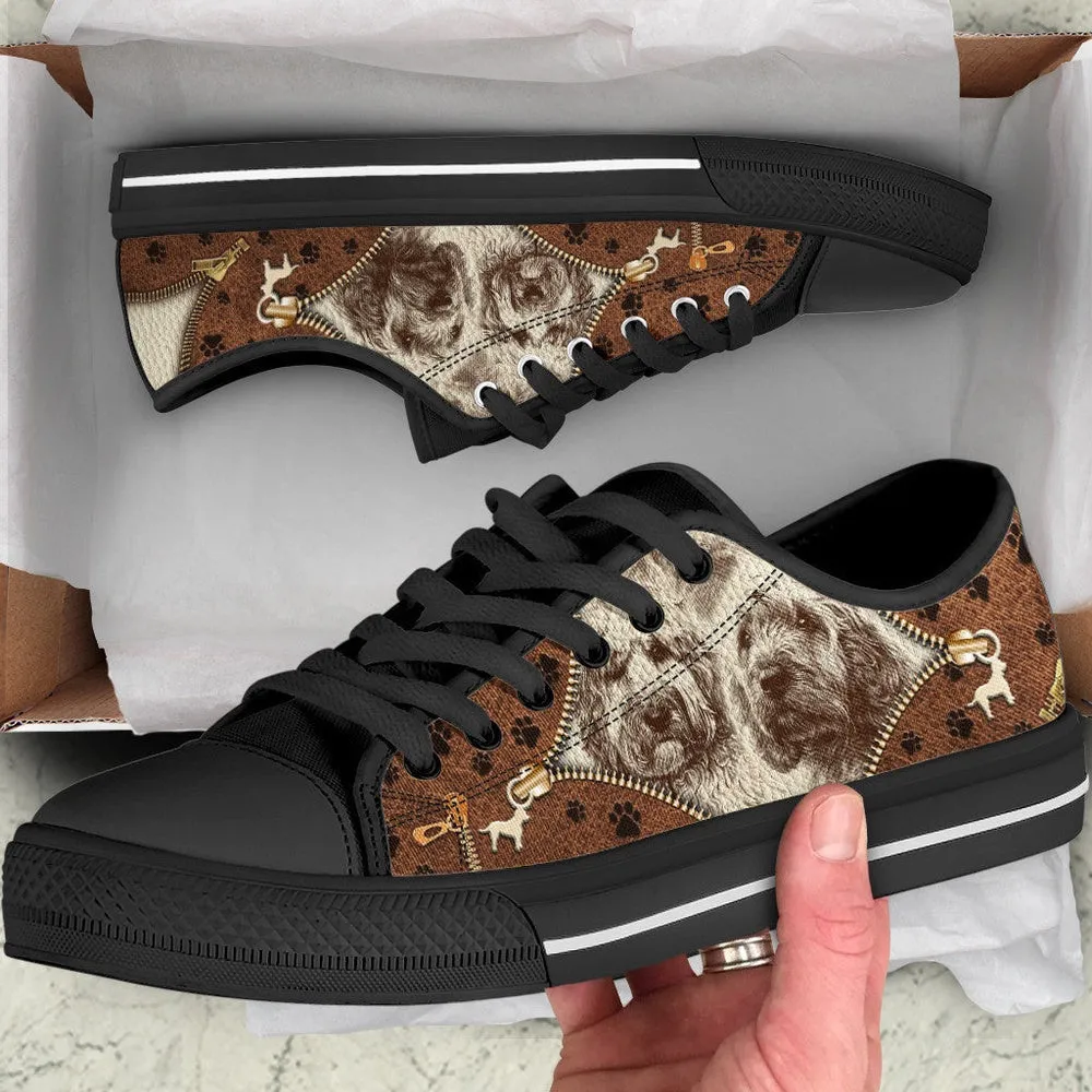 Cockapoo Low Top Shoes - Low Top Sneaker - Dog Walking Shoes Men Women, Dog Printed Shoes, Canvas Shoes For Men, Women