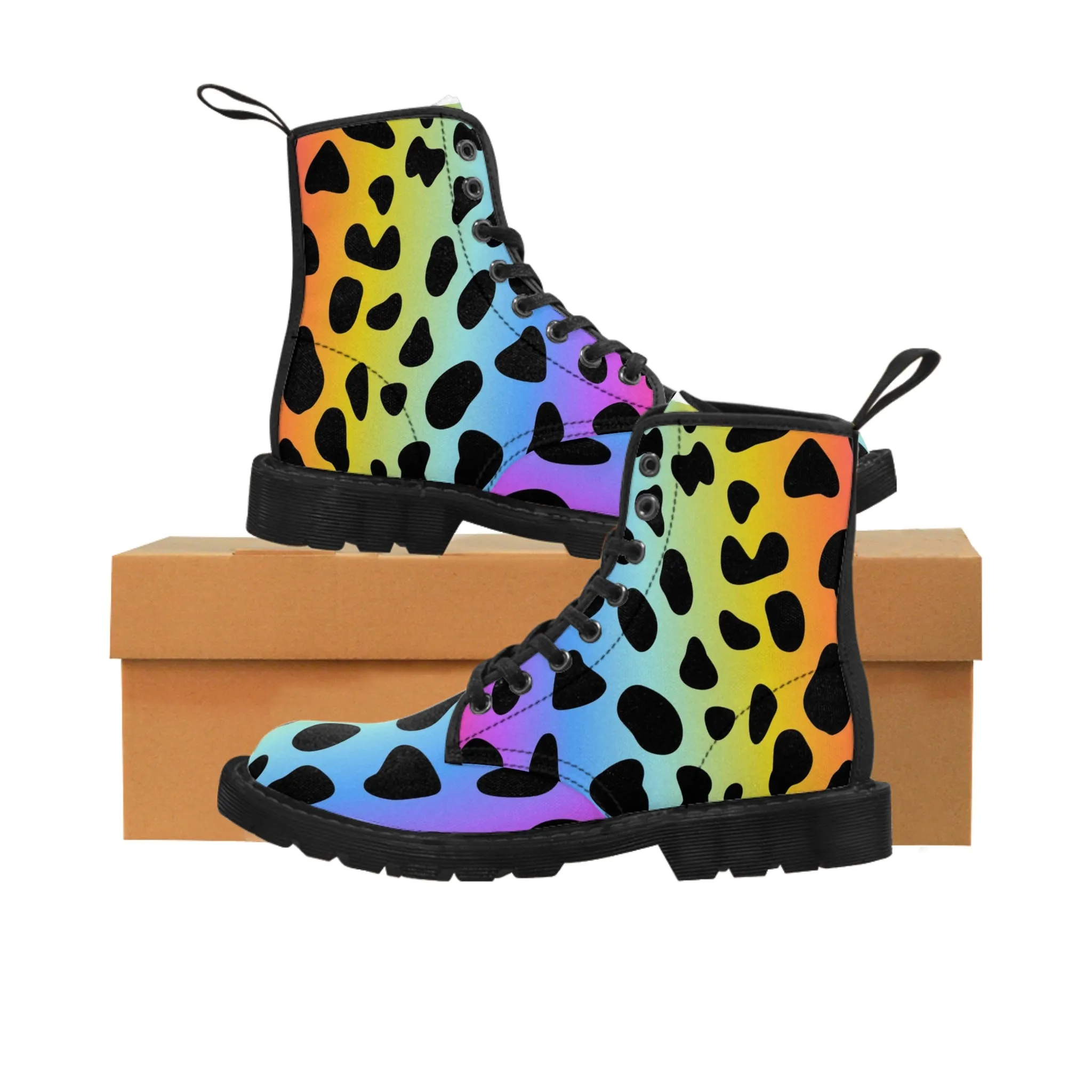 Colorful Jaguar - Inovax Woman's Canvas Boots