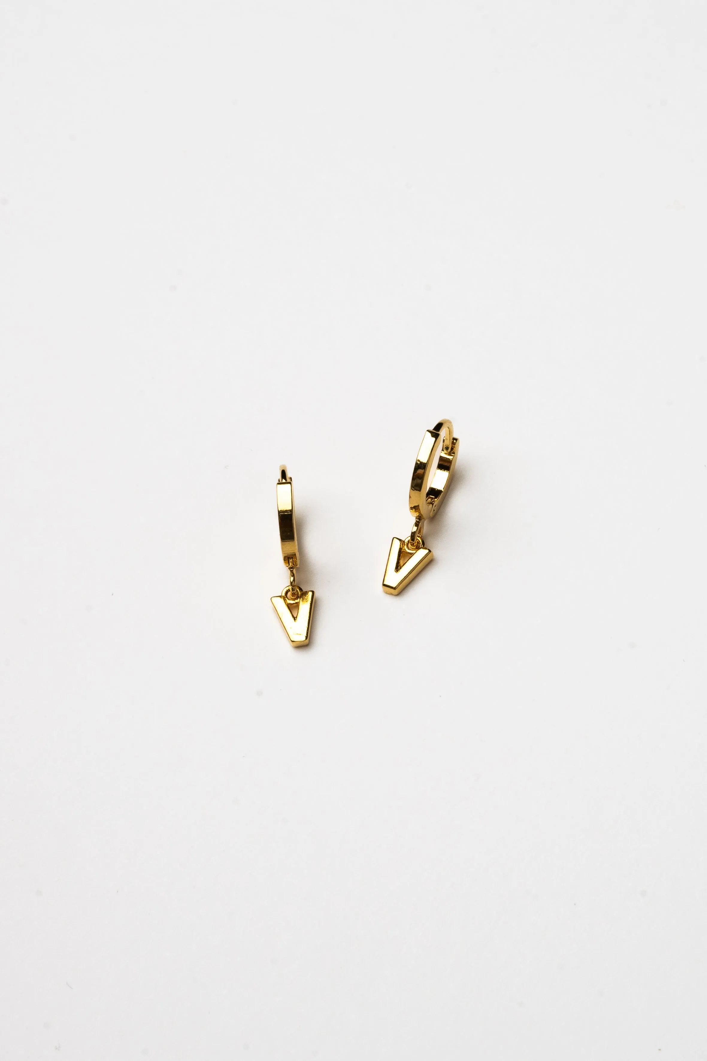 Cove Initial Letter Huggie Earrings